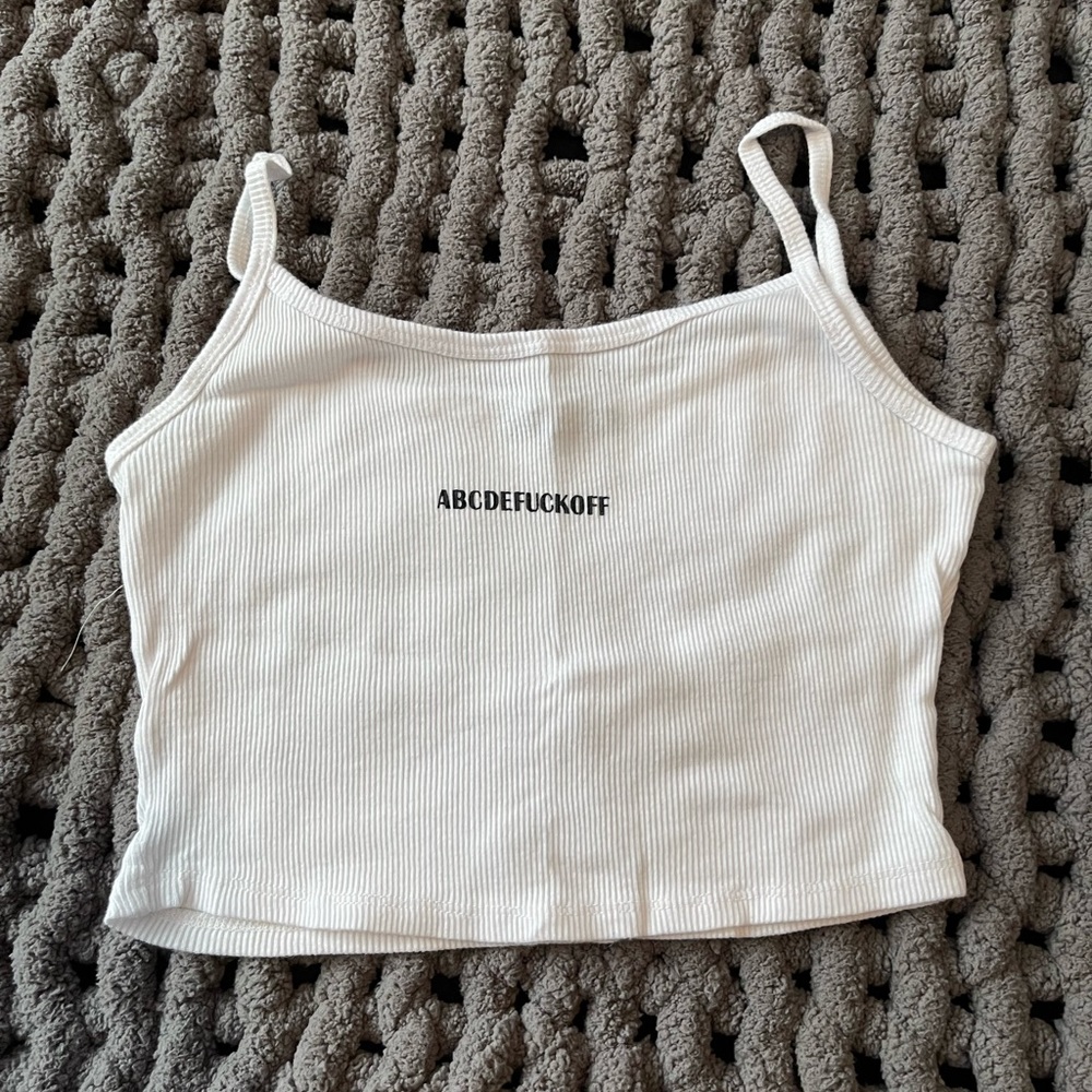 Fashion Nova ABCDEFU crop top tank